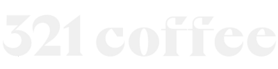 321 Coffee logo in white.